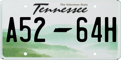 TN license plate A5264H