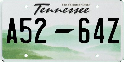 TN license plate A5264Z