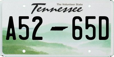 TN license plate A5265D