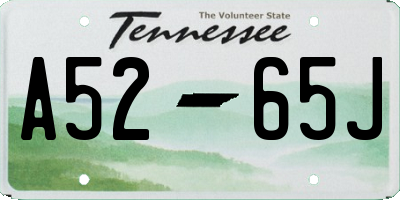 TN license plate A5265J