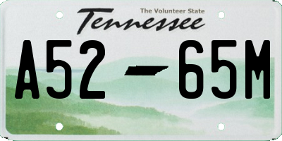 TN license plate A5265M