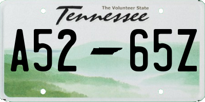 TN license plate A5265Z