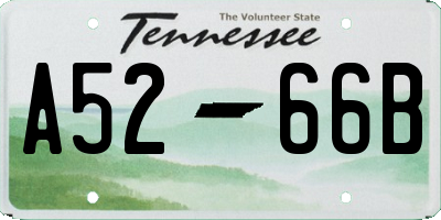 TN license plate A5266B