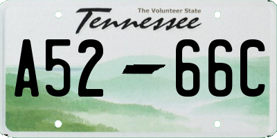 TN license plate A5266C