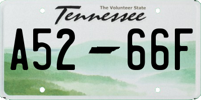 TN license plate A5266F