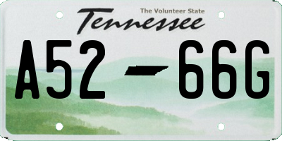 TN license plate A5266G