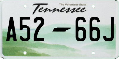 TN license plate A5266J