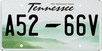 TN license plate A5266V