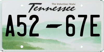 TN license plate A5267E