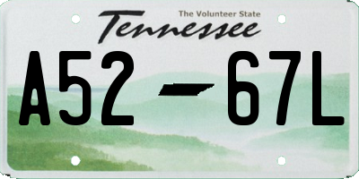 TN license plate A5267L