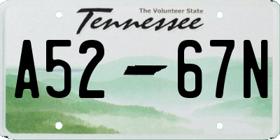 TN license plate A5267N