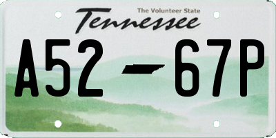 TN license plate A5267P