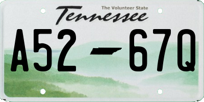 TN license plate A5267Q