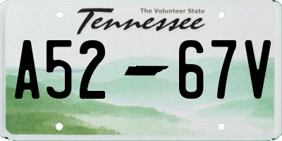 TN license plate A5267V