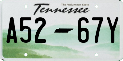 TN license plate A5267Y