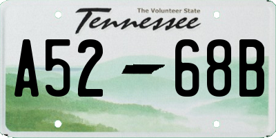 TN license plate A5268B
