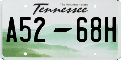 TN license plate A5268H