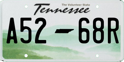 TN license plate A5268R