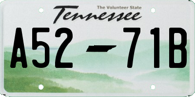 TN license plate A5271B