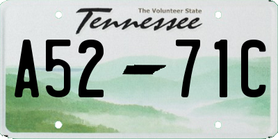 TN license plate A5271C