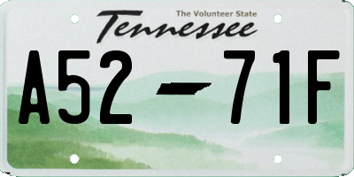 TN license plate A5271F