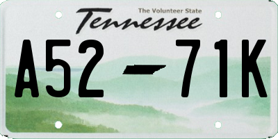 TN license plate A5271K