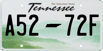 TN license plate A5272F