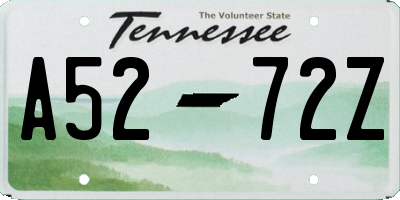 TN license plate A5272Z