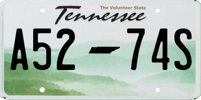 TN license plate A5274S
