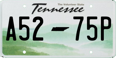 TN license plate A5275P