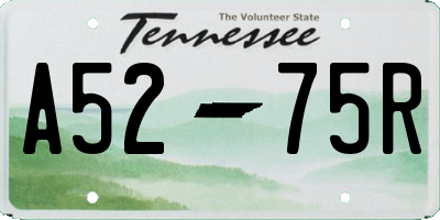 TN license plate A5275R