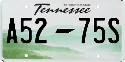 TN license plate A5275S