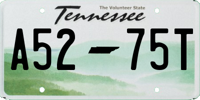 TN license plate A5275T