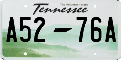 TN license plate A5276A