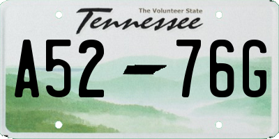 TN license plate A5276G