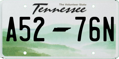 TN license plate A5276N