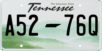 TN license plate A5276Q
