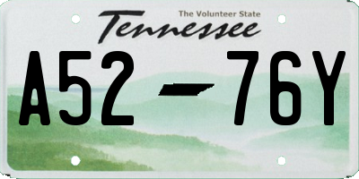 TN license plate A5276Y