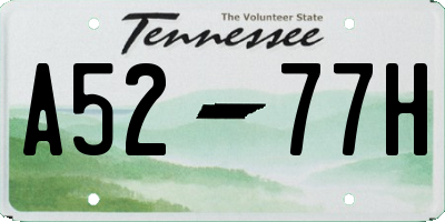 TN license plate A5277H