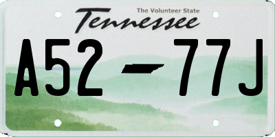 TN license plate A5277J