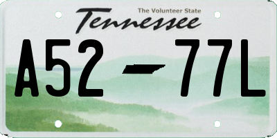 TN license plate A5277L