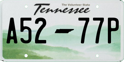 TN license plate A5277P