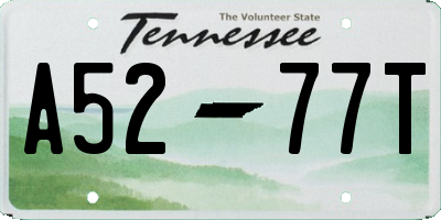 TN license plate A5277T