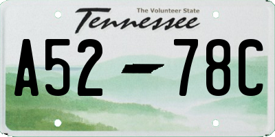 TN license plate A5278C