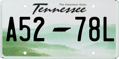 TN license plate A5278L