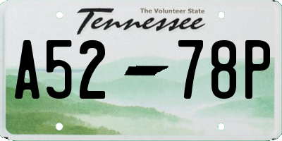 TN license plate A5278P