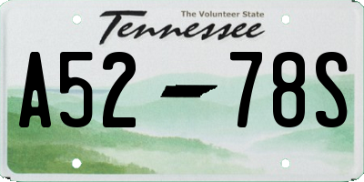 TN license plate A5278S
