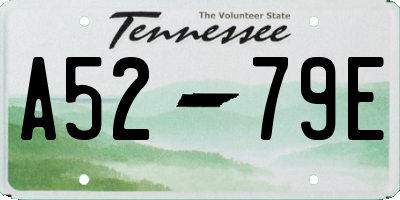 TN license plate A5279E