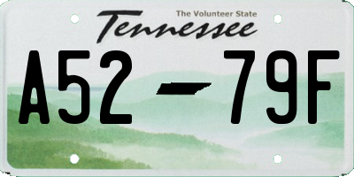 TN license plate A5279F