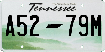 TN license plate A5279M
